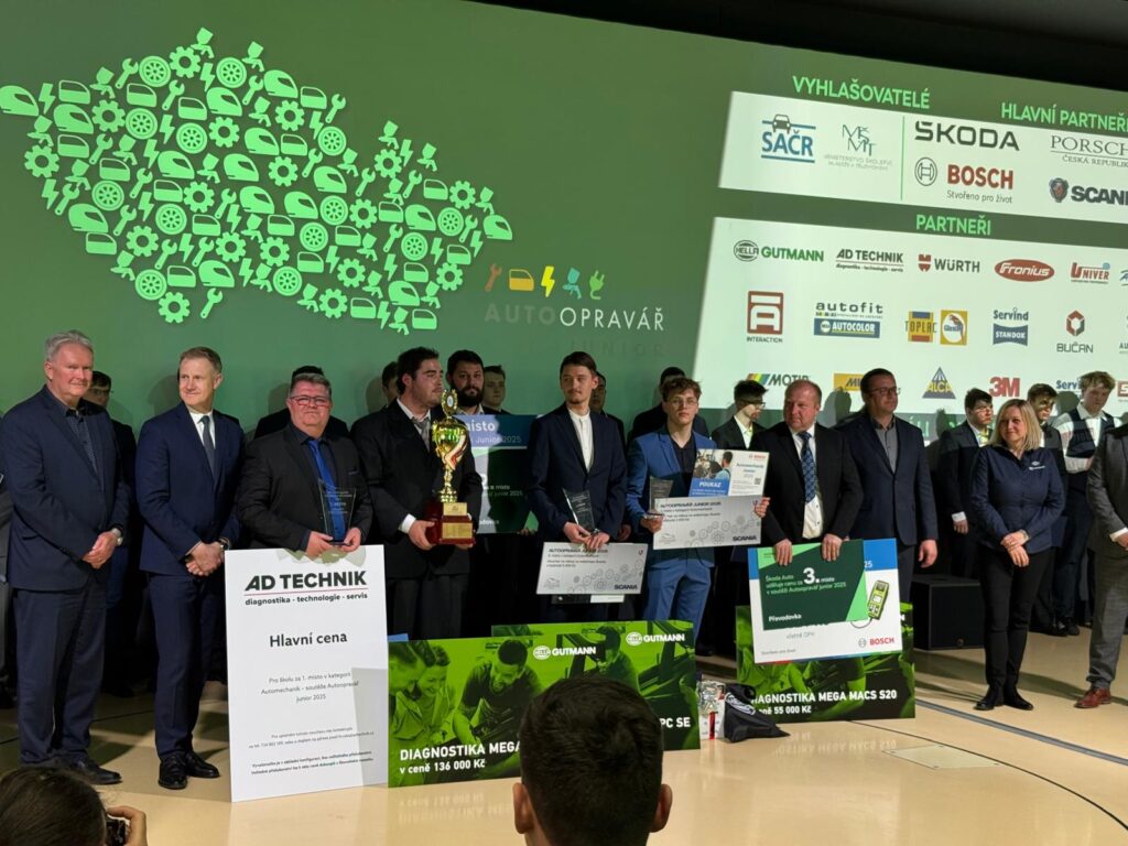 Úspěch na celostátní soutěži Autoopravář junior 2025 - VOŠ, SPŠ automobilní a technická