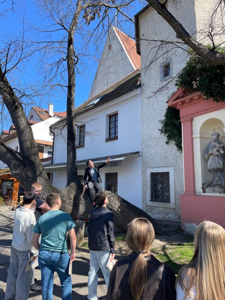 Partnerská škola z Freistadtu u nás na škole - VOŠ, SPŠ automobilní a technická